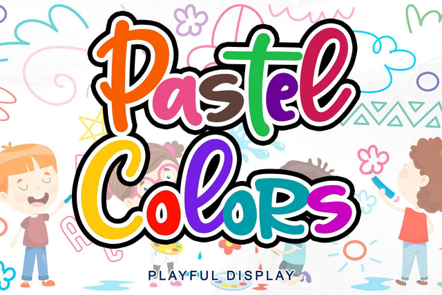 Pastel Colors Font Stefani Letter 
