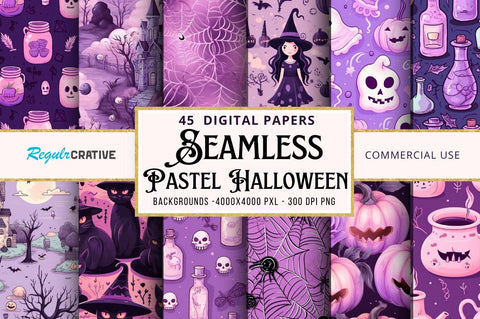 Pastel Halloween backgrounds Bundle Sublimation Regulrcrative 