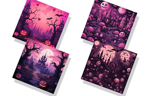 Pastel Halloween Seamless Pattern Sublimation Regulrcrative 
