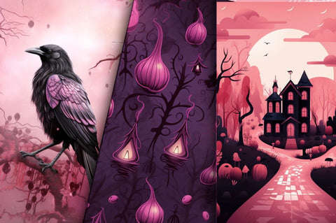 Pastel Halloween Seamless Pattern Sublimation Regulrcrative 