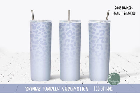 Pastel Leopard Skinny Tumbler Bundle-Leopard Skinny Tumbler Wrap Bundle Sublimation Linden Valley Designs 