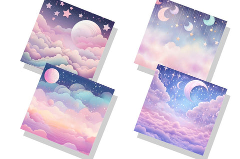 Pastel Moon Stars bundle Sublimation Regulrcrative 