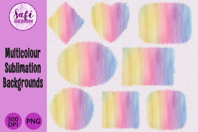 Pastel Multicolour Sublimation Backgrounds Sublimation Safi Design 