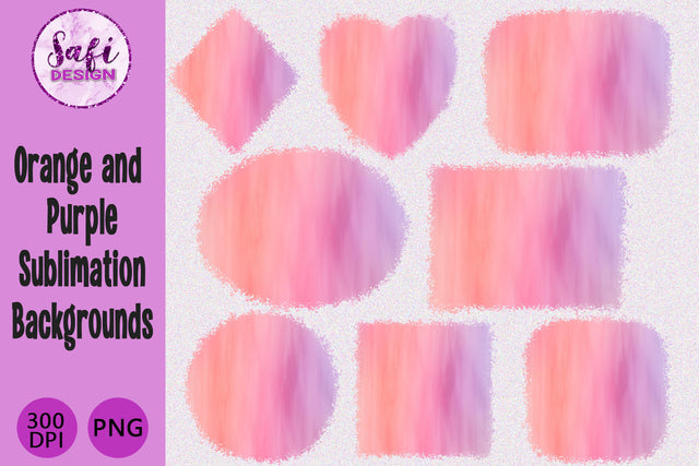 Pastel Orange and Purple Sublimation Backgrounds Sublimation Safi Design 