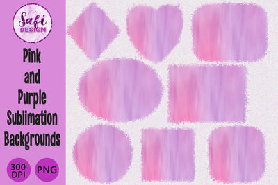 Pastel Pink and Purple Sublimation Backgrounds Sublimation Safi Design 