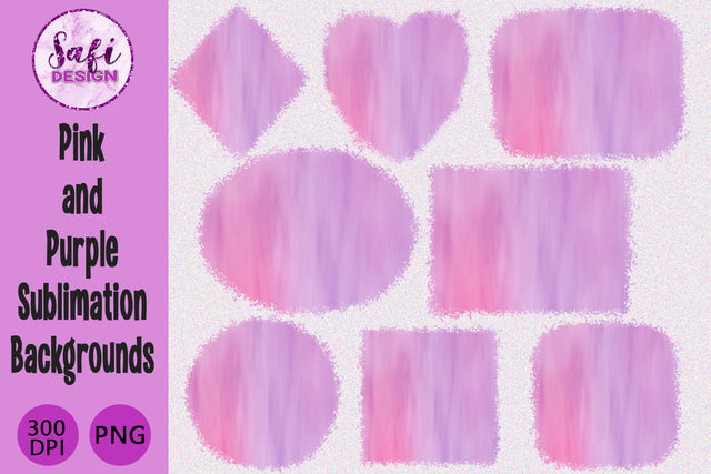 Pastel Pink and Purple Sublimation Backgrounds Sublimation Safi Design 