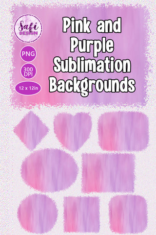 Pastel Pink and Purple Sublimation Backgrounds Sublimation Safi Design 