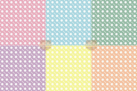 Pastel Polka Dot Seamless Pattern Digital Papers Pack Digital Pattern SineDigitalDesign 