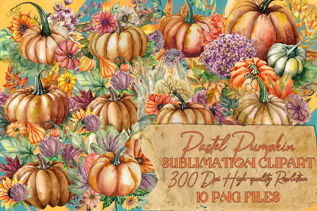 Pastel Pumpkin Sublimation Clipart Vol-1 Sublimation Jagonath Roy 