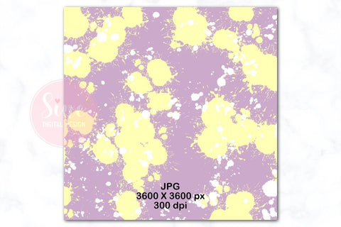 Pastel Splatter Digital Papers Backgrounds Set Digital Pattern SineDigitalDesign 