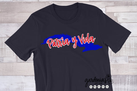 Patria y Vida Cuba Map SVG Cut File SVG Gardenias Art Shop 