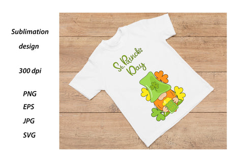 Patrick Gnome Sublimation Leprechaun Gnome Sublimation Olga Terlyanskaya 