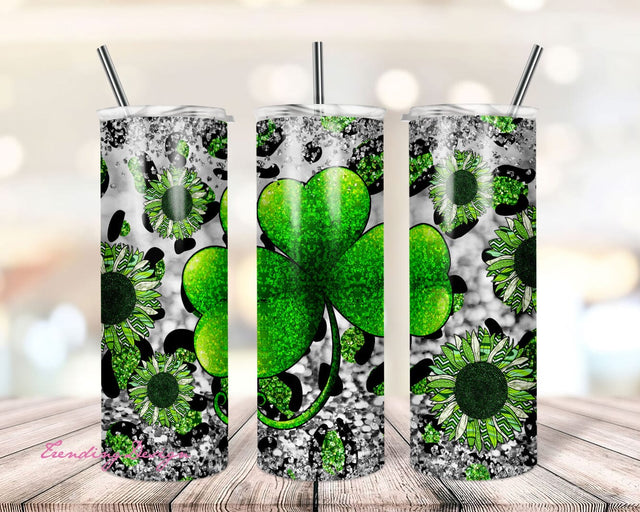 Patrick's Day Tumbler PNG, Clover PNG, Sunflower Png, 20oz Skinny Tumbler Sublimation Designs PNG, Tumbler Design Png, Sublimation Design Sublimation TrendingDesign 