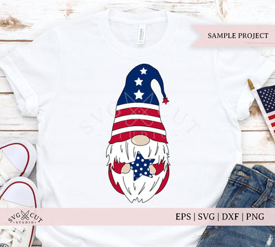 Patriotic 4th of July Gnome SVG Files SVG SVG Cut Studio 