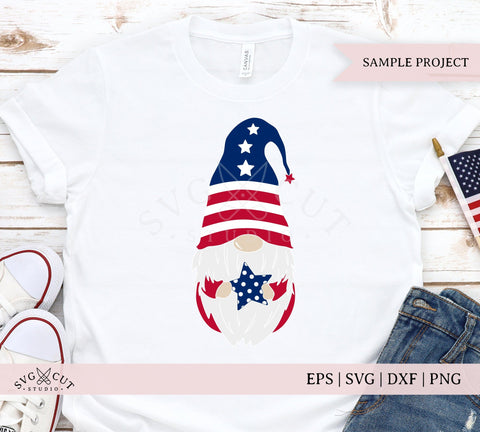 Patriotic 4th of July Gnome SVG Files SVG SVG Cut Studio 