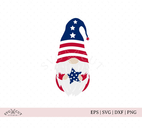 Patriotic 4th of July Gnome SVG Files SVG SVG Cut Studio 