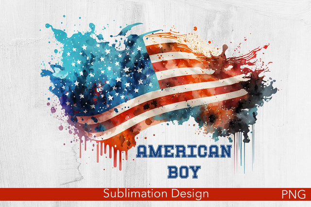 Patriotic American Boy Design | 4th July | Independence Day Sublimation Pfiffen's World 