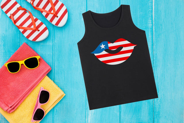 Patriotic American Lips SVG Designed by Geeks 
