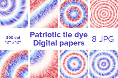 Patriotic Backgrounds. Tie dye USA digital paper Bundle Digital Pattern Tori card store 