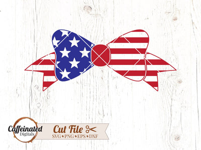 Patriotic Bow SVG SVG Caffeinated SVGs 