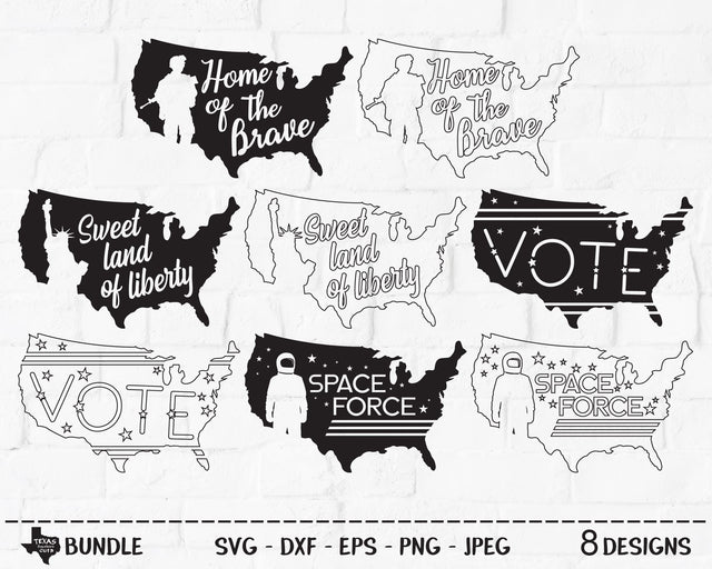 Patriotic Bundle | Patriotic SVG SVG Texas Southern Cuts 