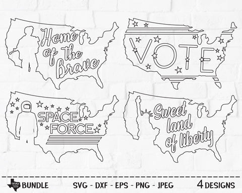 Patriotic Bundle | Patriotic SVG SVG Texas Southern Cuts 