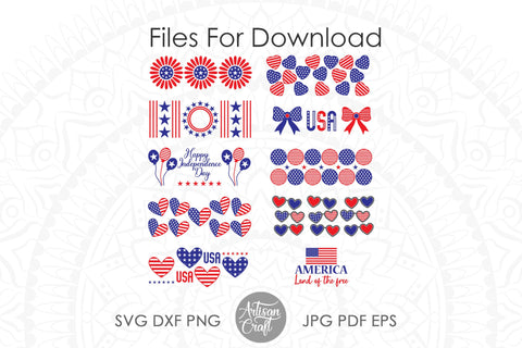 Patriotic can glass SVG, 16oz glass can wrap SVG Artisan Craft SVG 
