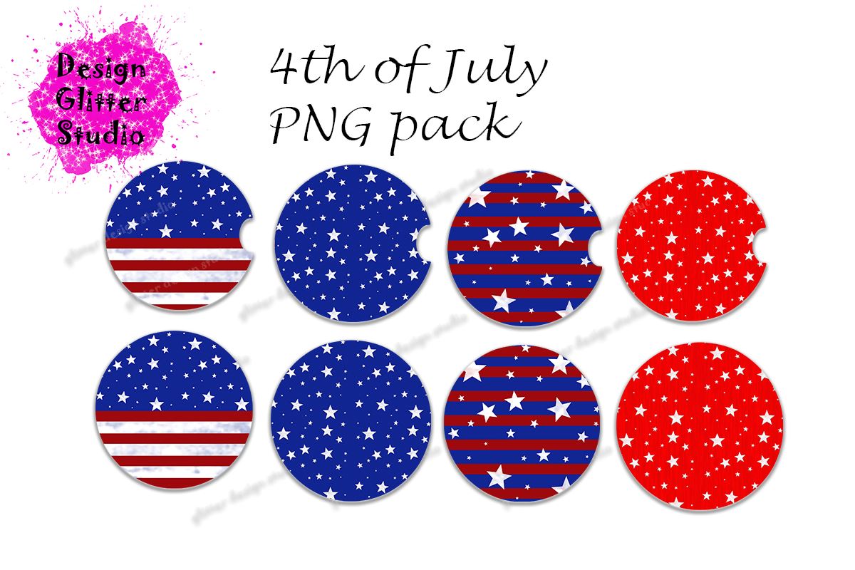 Patriotic Car Coaster Bundle,4th of July Car Coaster Design,Car Coasters,Car  Coaster Sublimation,Clip Art Design,Instant Digital Download - So Fontsy