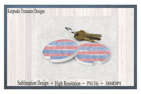Patriotic Car Coaster Template Set, Very Transparent PNG, Fourth of July, PNG For Sublimation, Digital Download, PNG Printable Sublimation Keepsake Treasures Designs LLC. 
