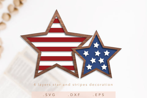 Patriotic Decoration SVG | Stars and Stripes SVG | Independence Day Decor SVG | American Flag SVG SVG Nanda Bayu 