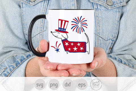 Patriotic Dog Svg, 4th of July Doxie Svg, Dachshund svg SVG Lynda M Metcalf 