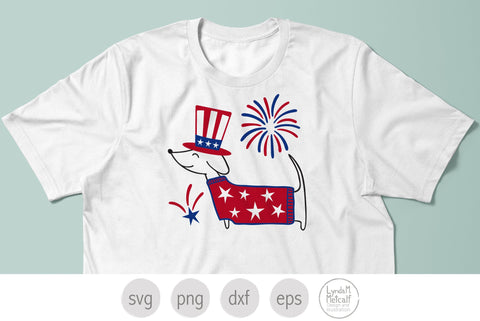 Patriotic Dog Svg, 4th of July Doxie Svg, Dachshund svg SVG Lynda M Metcalf 