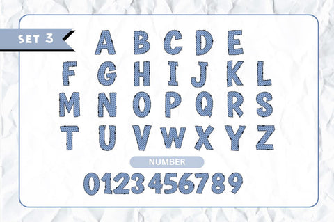 Patriotic Doodle Alphabet Bundle with Hand Drawn Clipart Font Regulrcrative 