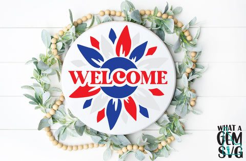 Patriotic Door Hanger SVG Bundle | Patriotic Welcome Sign svg | Patriotic SVG | Independence Day SVG | 4th of July svg | America svg | usa SVG What A Gem SVG 