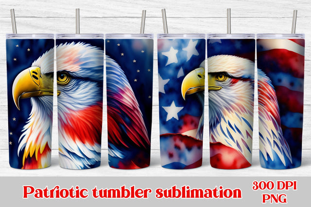 Patriotic eagle tumbler | 4th of july tumbler sublimation Sublimation Svetana Studio 