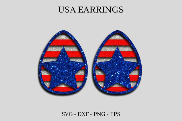 Patriotic Earrings SVG SVG SvgOcean 