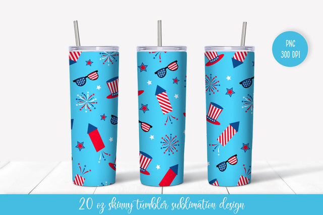 Patriotic Fireworks Tumbler Wrap Sublimation. 4th of July Tumbler Sublimation LaBelezoka 