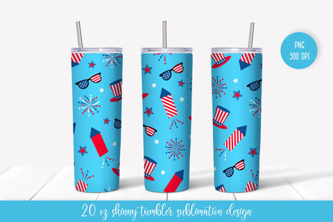 Patriotic Fireworks Tumbler Wrap Sublimation. 4th of July Tumbler Sublimation LaBelezoka 