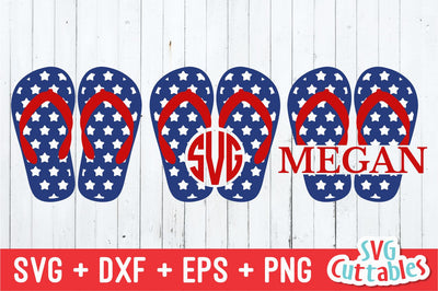 Patriotic Flip Flops Svg Cuttables 