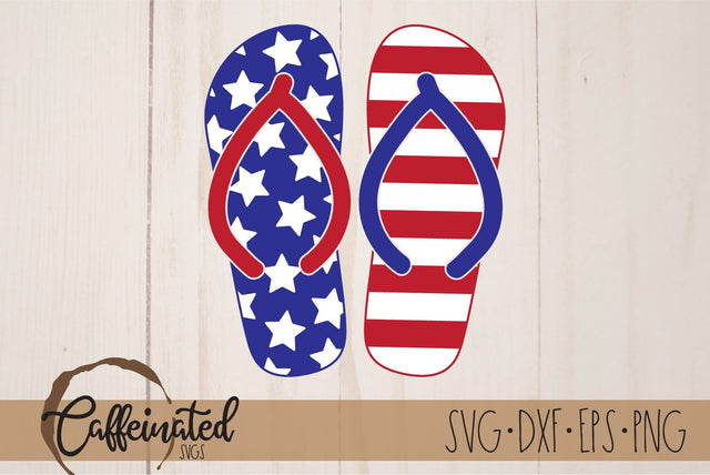 Patriotic Flip Flops svg SVG Caffeinated SVGs 