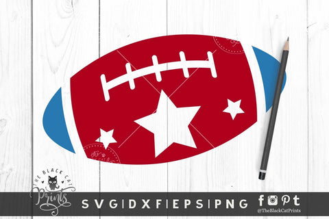 Patriotic Football | 4th of July cut file SVG TheBlackCatPrints 