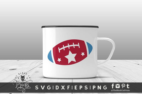 Patriotic Football | 4th of July cut file SVG TheBlackCatPrints 