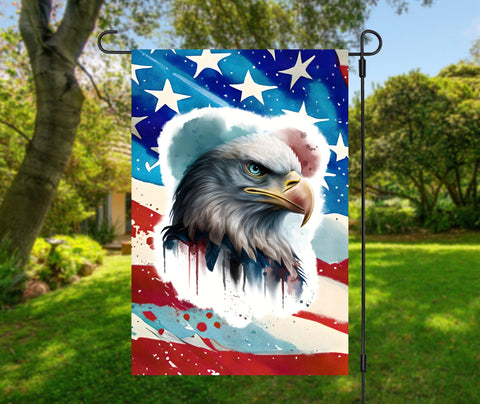 Patriotic garden flag sublimation design. Eagle head PNG Sublimation Angelina Semenova 