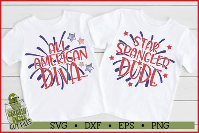 Patriotic Girl & Patriotic Boy / 4th of July SVG File Set SVG Crunchy Pickle 