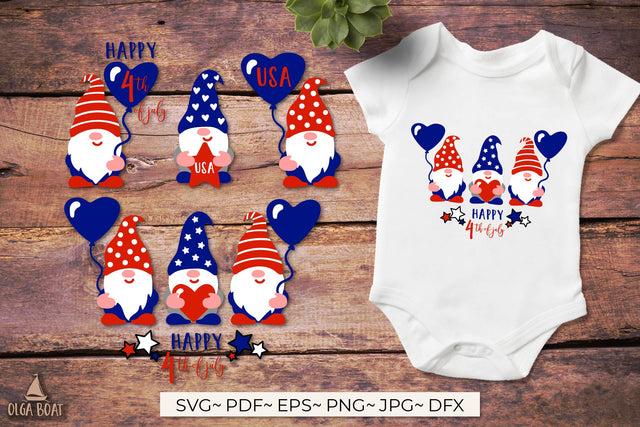 Patriotic Gnome svg | 4th of july Gnomes SVG Olga Boat Design 
