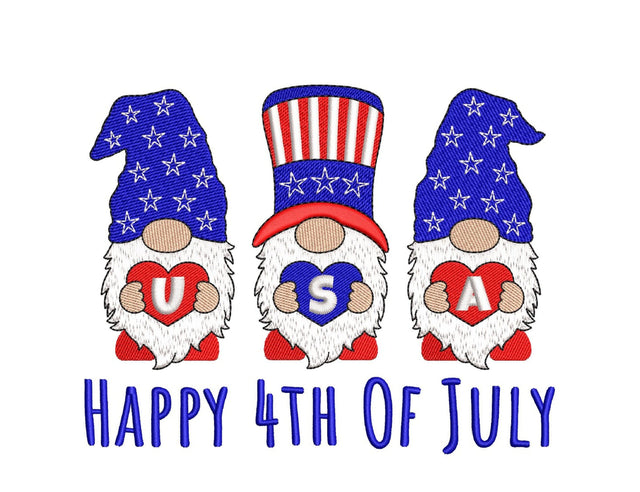 Patriotic Gnomes Embroidery Design, 3 sizes, Instant Download Embroidery/Applique DESIGNS Nino Nadaraia 