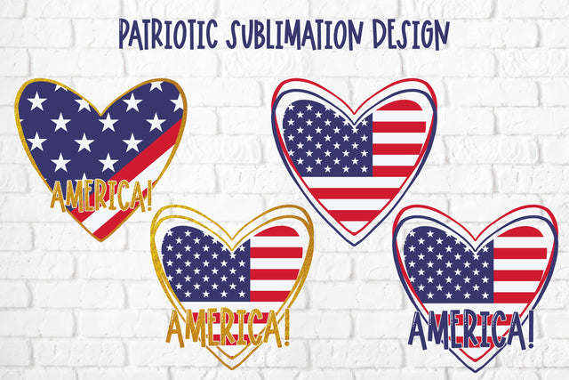 Patriotic heart | 4th of july sublimation design Sublimation Svetana Studio 
