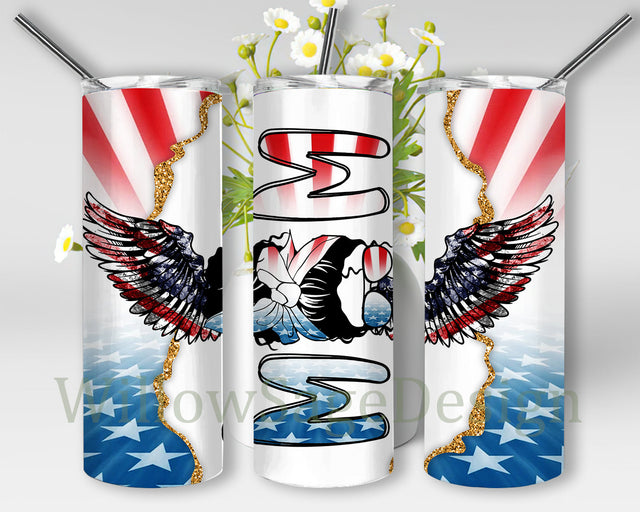 Patriotic Mom Tumbler Wrap, American Flag Glitter Mom 20oz Skinny Tumbler, Messy Bun Mom Tumbler Png, 4th of July Mom Design Png, Mom Sublimation Design, Digital Download Sublimation WillowSageDesign 