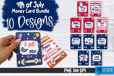 Patriotic Money Card PNG | Money Holder Bundle Sublimation Fly Design 