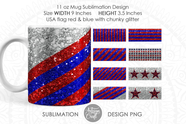 Patriotic mug sublimation Designs for 11 oz SVG Artisan Craft SVG 